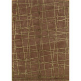 Stlaurent Geometric Area Rug in Brown