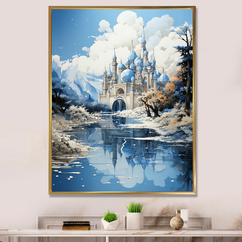 Mosquée de l'Islam Masjid Serenity sur toile, Cadre flottant doré, H 32 po x l 16 po x P 1 po