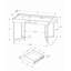 Bureau d'ordinateur, bureau personnel, ordinateur portable, tiroirs de rangement, travail, métal noir, contemporain, moderne