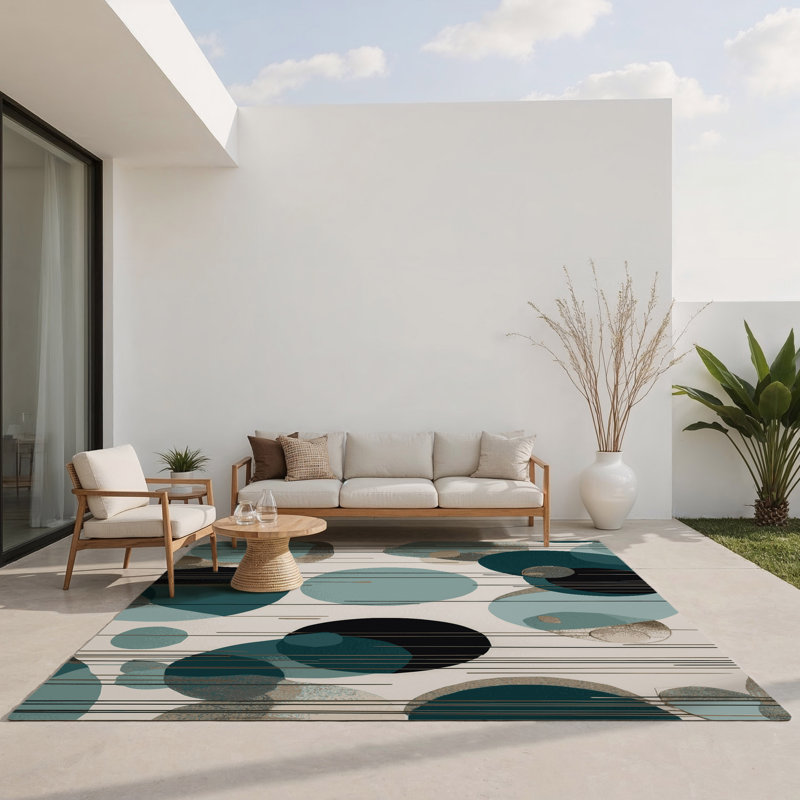 Tapis intérieur et extérieur Warp Cusp, Rectangle 1 pi 6 po x 2 pi 6 po