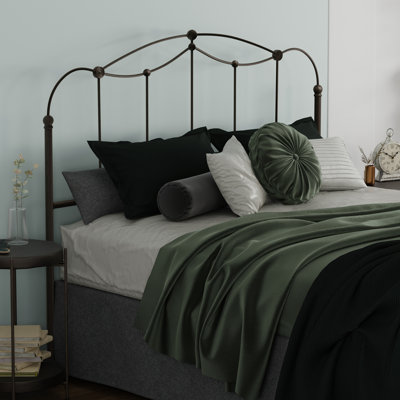 Tortola Steel Metal Camelback Curved Headboard