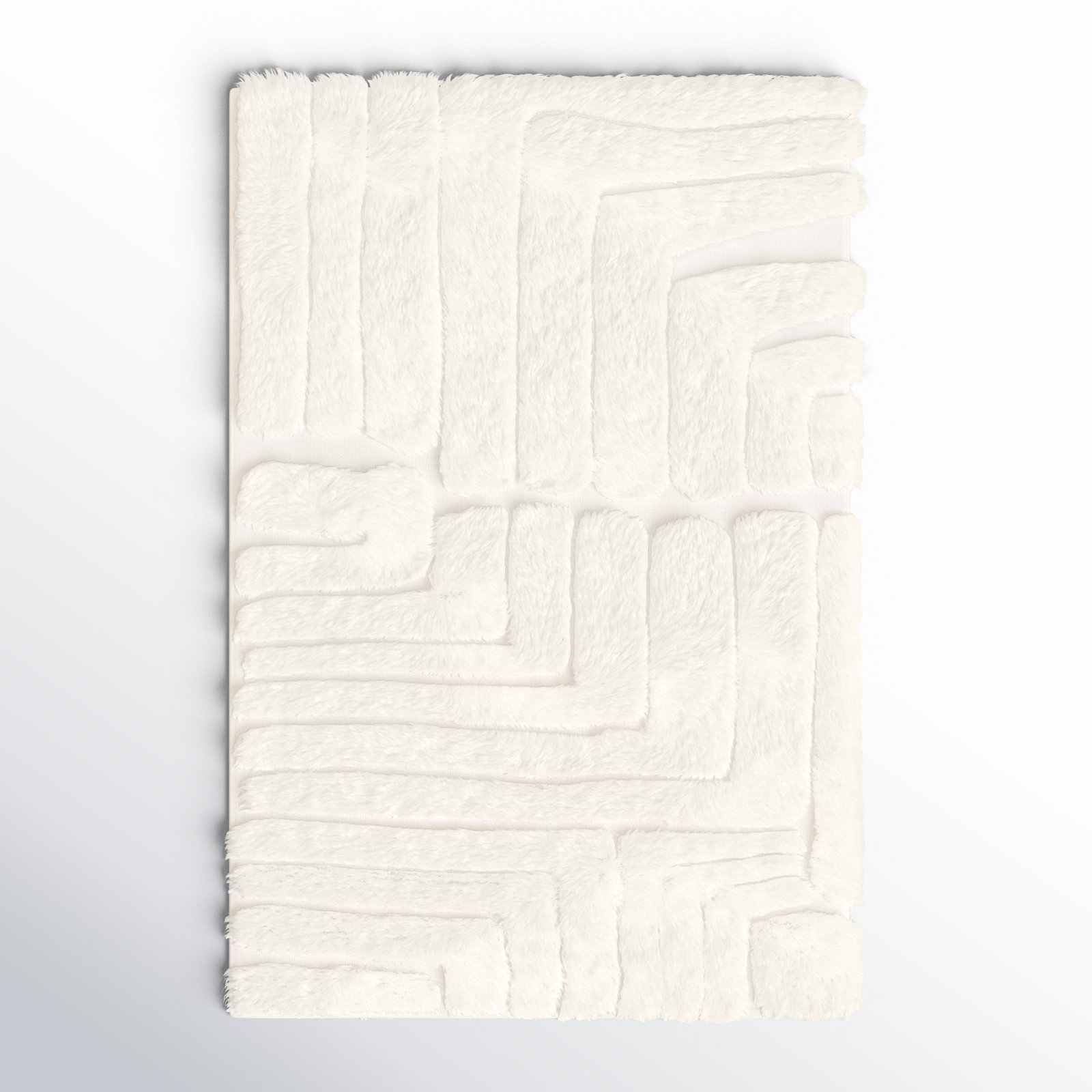 Fernande Handmade Wool Ivory Rug, Rectangle 4' x 6'