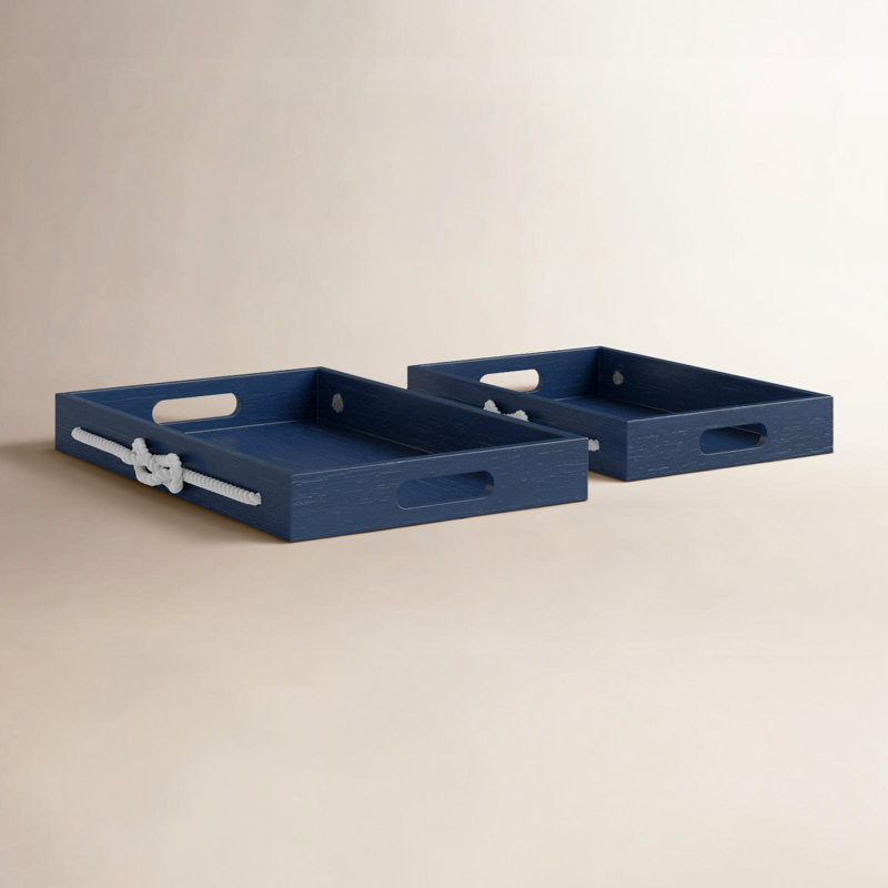 Solid Wood Tray - Set of 2