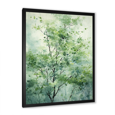 «Green Spring Blooms Tree II», art mural arbre