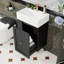 Meuble-lavabo mural compact avec lavabo intégré en céramique, tiroir et rangement latéral-1269760604