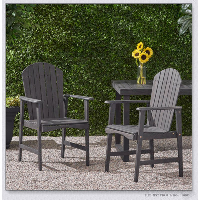 Outdoor Weather-Resistant Acacia Wood Adirondack Dining Chairs (Set Of 2), Durable And Stylish For Patio Or Backyard