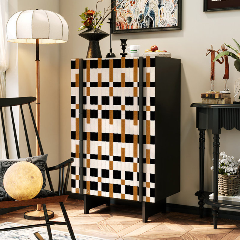 Commode d'appoint style rétro minimaliste français