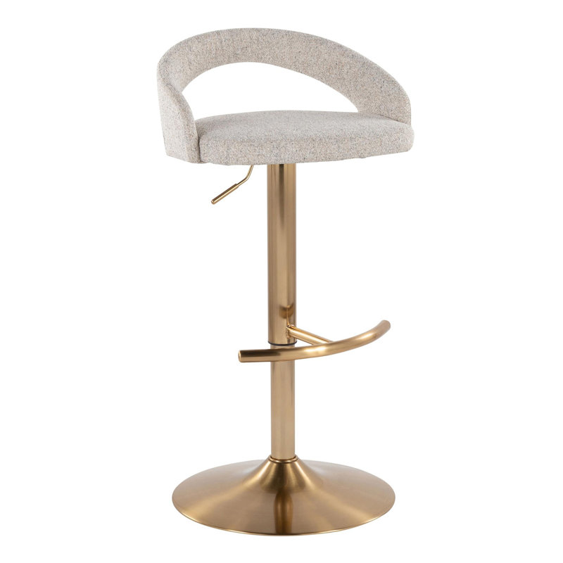 Tabouret de bar réglable, Doré
