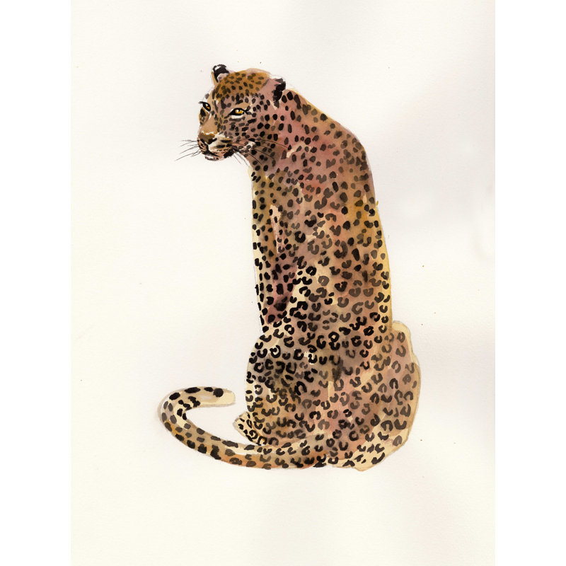Guépard 2 - peinture sur toile tendue, H 24 po x l 18 po