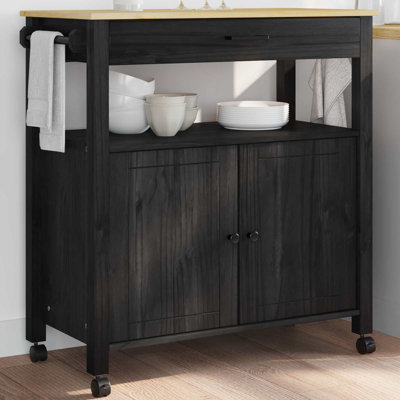 Solid Wood Bar Cart