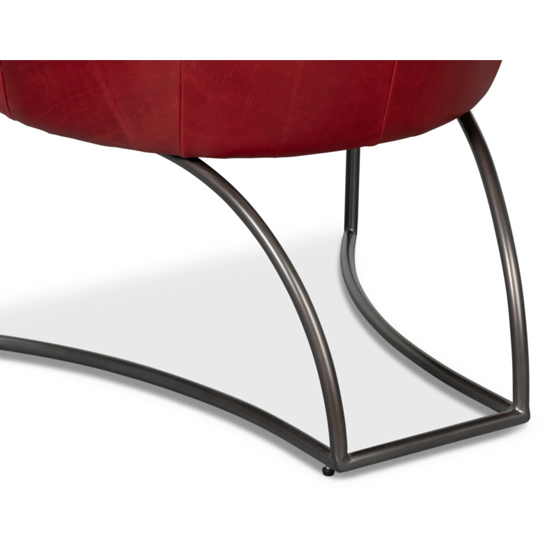 Nagel Armchair, Red Genuine Leather