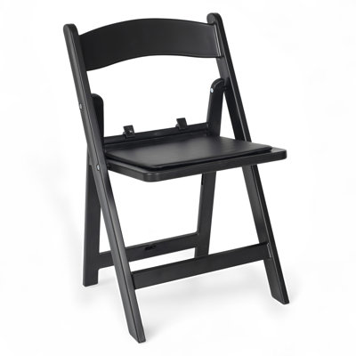 Kids Resin Folding Chair with Vinyl Padded Seat by Harriet Bee