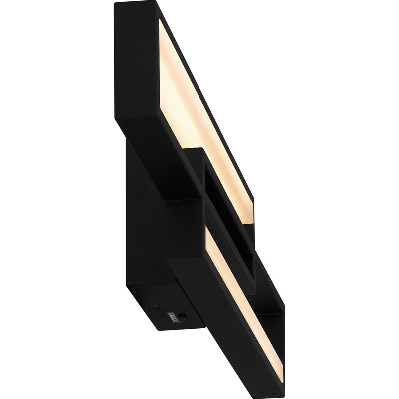 Jasia Integrated LED Bath Light with CCT Switch, Earth Black