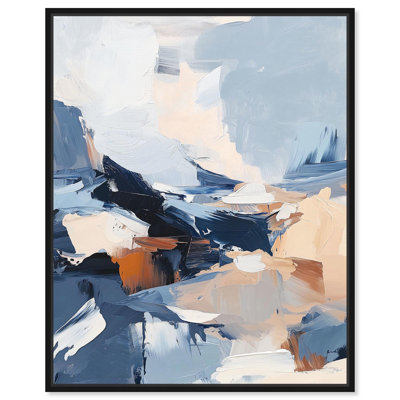 A Symphony in White III, toile moderne bleue abstraite par Art Remedy