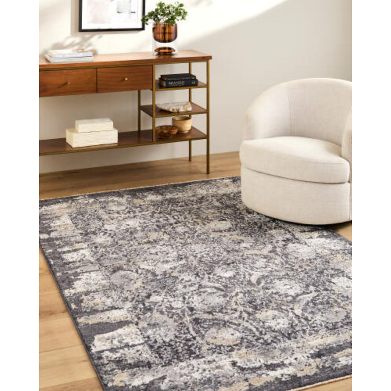 Tapis tissé à la machine Kirima, Rectangle 2 pi 7 po x 3 pi 11 po