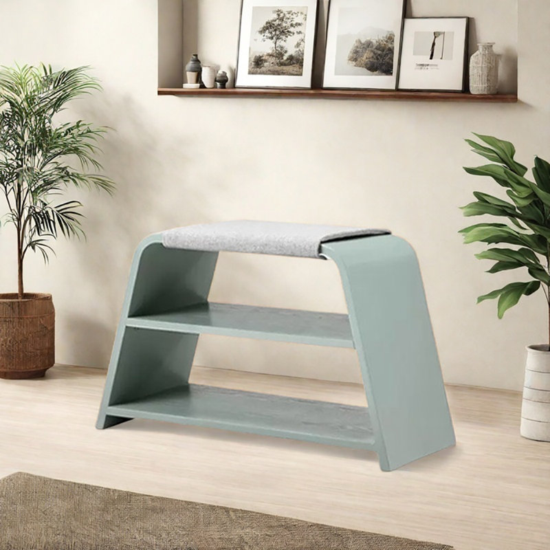 Tabouret à langer 28,3 po, Vert / Gris