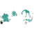Turquoise / vert Noël