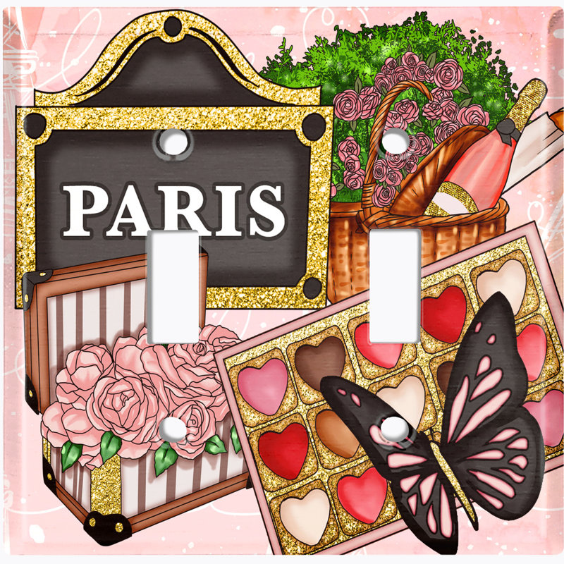 Plaque murale d'interrupteur à bascule Paris