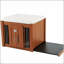 Table de chevet 2 en 1 avec rangement et cage pour chien, table d'appoint en bois et repose-pieds de banc de lit, coussin amovible pour un usage multiple