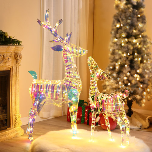 The Holiday Aisle® Magical Deer with Antlers Lighted Display & Reviews ...