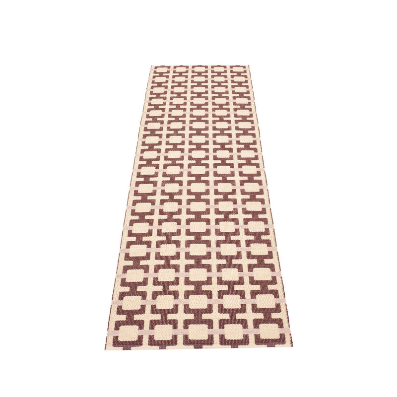 Rug TOM Leaf 2.25 X 4 Ft, Burgundy, Runner 2'3" x 7'10"
