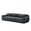 Tissu moelleux doux et moelleux de 114 po, canapé modulaire modulaire, conception ergonomique avec coussins décoratifs, raccordement à boucle à compression complète pour bureau, cinéma maison, gris foncé-1249080322-1249080447