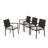 Stackable Dining Chair, Multi Brown, With Cushion, Weather , 26.82" D, No Assembly Needed Stackable, 35.93" H, Required