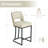 Faux Leather Sled Base Counter Stools with Ergonomic Back - Set of 2-1080539061