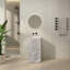 Lavabo sur pied rectangulaire de 86 cm de hauteur, en résine de pierre de qualité supérieure