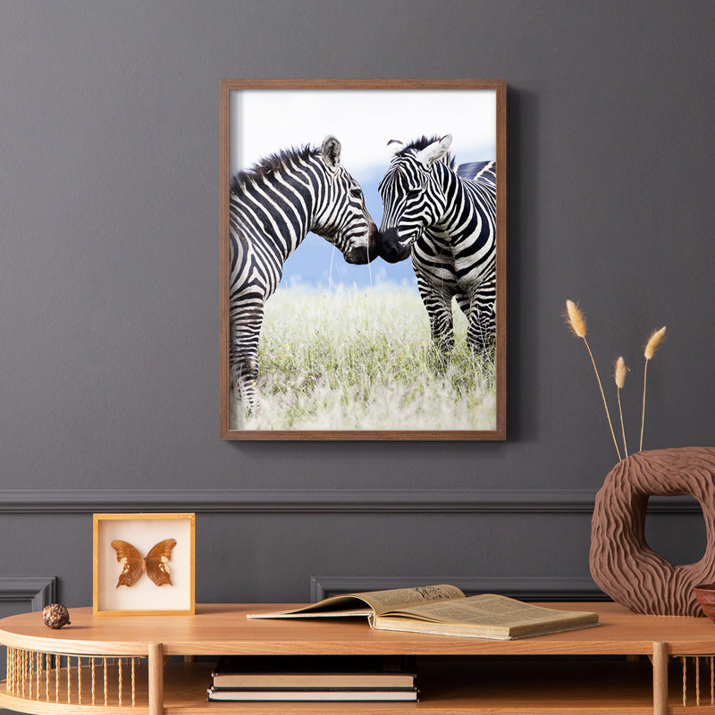 Affection africaine, reproduction encadrée - bois massif, Brun, H 14 po x l 11 po