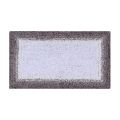 Orme 100% Cotton Tufted Bath Rug with Non-Slip Backing Machine Washable Luxurious Ombre Pattern Ultra Soft and Absorbent Bathroom Rug