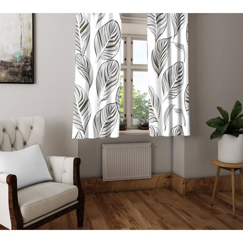 Brentlee Semi Sheer Curtain Pair, 56" W x 78" L
