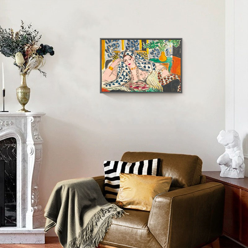 Art botanique, Cadre noir, H 16 po x l 24 po x P 1,34 po