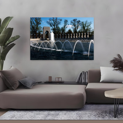 Fountains At A War Memorial National World War II Memorial Washington Dc Usa Abstract Contemporary Architecture Tree Art