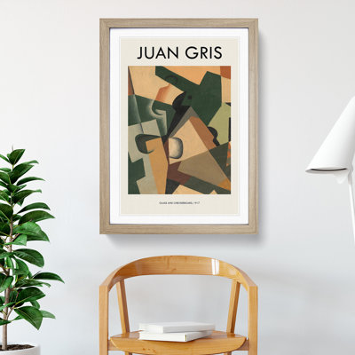 Glass and Checkerboard by Juan Gris - 1 Piece Single Picture Frame Wall Art