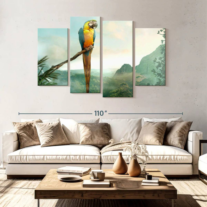 Brampt Blue And Gold Macaw, 54" H x 84" W