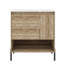 Meuble-lavabo moderne en bois 30 po, armoire de salle de bain avec tiroir coulissant, meuble de rangement pour salle de bain avec lavabo en céramique