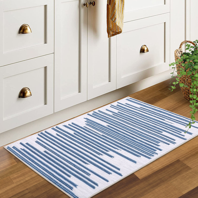 Modern Area Rug Living Room Striped Rugs for Bedroom Non Slip Throw Rugs Washable Area Rug Stain Resistant Carpet for Department Nursery Dining Room