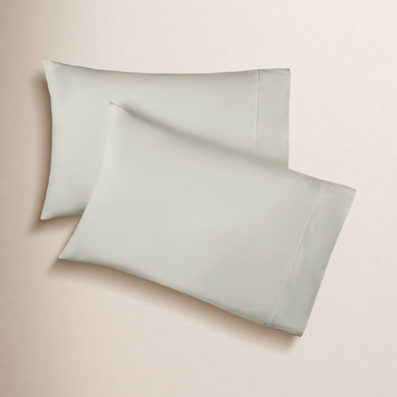 Coyer Classic Cotton Percale Pillowcase Set, Sage, King - 2 King Pillowcases