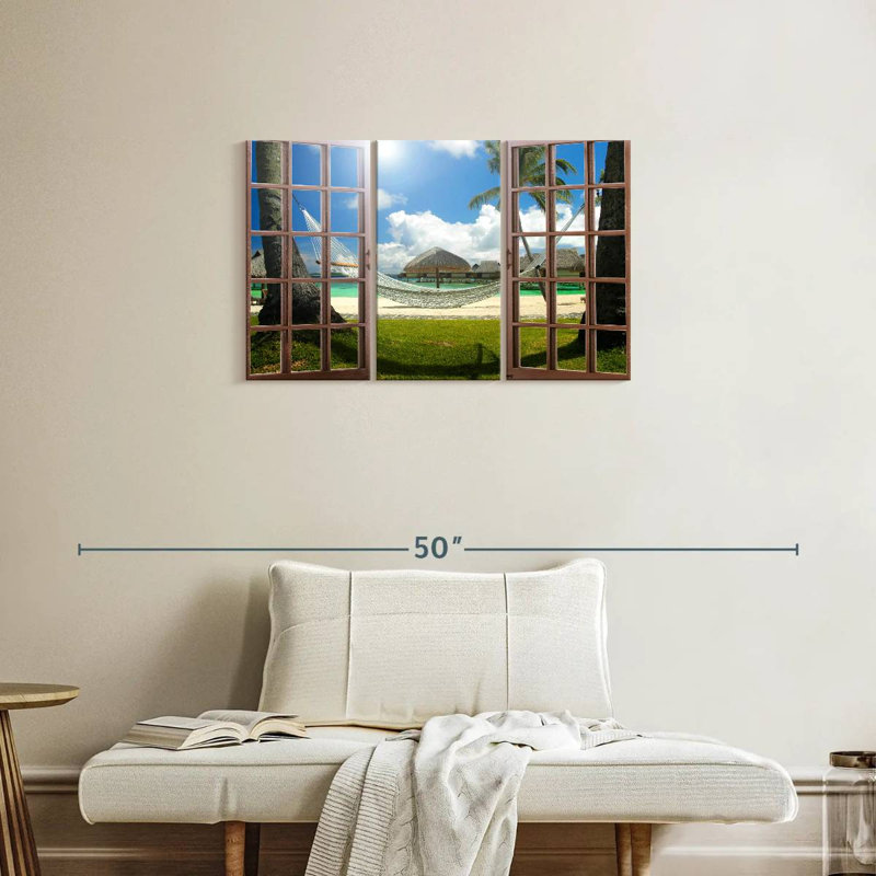 Gillard Beach Hammock Window View, 20" H x 33" W