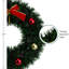 17" Green Tinsel Artificial Christmas Wreath With A Bow