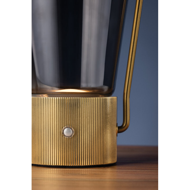 Booker Rechargeable Table Lamp in Aged Brass