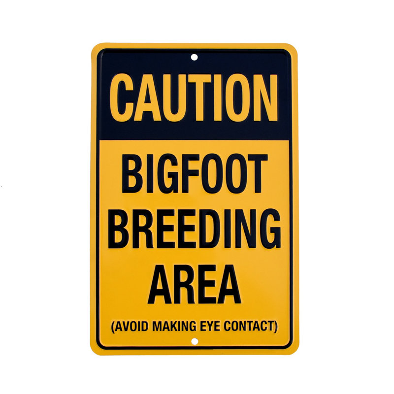 Warning Bigfoot Crossing XING Tin Sign Sasquatch Man Cave Rustic Home Bar Decor Warning Bigfoot Crossing XING Tin Sign Sasquatch Man Cave Rustic Home Bar Decor