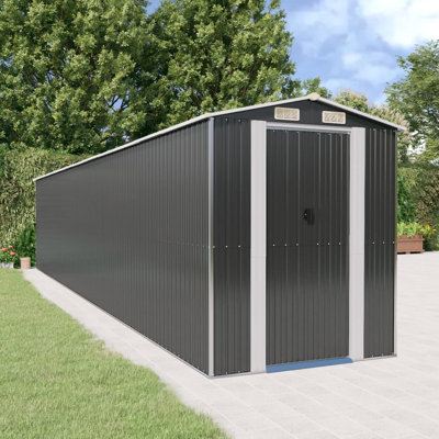 Vidaxl Garden Shed 192X1021x223 Cm Galvanised Steel