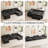 Boneless L-Shaped Modular Sectional Couch, Cloud U-Shaped Sectional Sofa with Wide Armrest-939650525