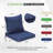 Pack of 4 --24''W x 24''D x 3.5''H Patio Deep Seating Cushions & Pillows Set with Water-Repellent & UV-Resistant Cover, Removable Cushion Cover & Ties-1355194279-1355194280