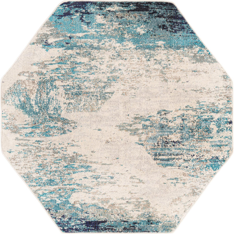 Abstract Indoor Rug, Octagon 5'