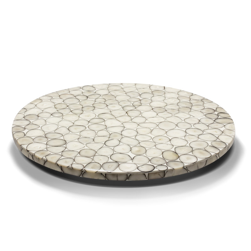 Handmade Decorative Plate, Geometric, Cream