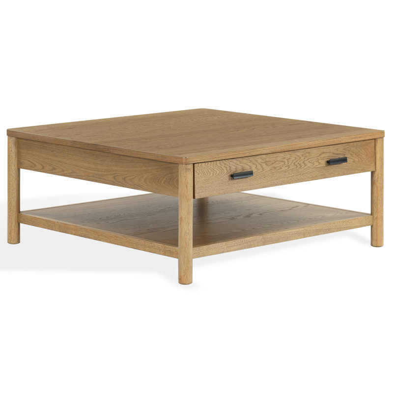 Jaylessa Wood 1 Drawer Coffee Table, Brown Oak