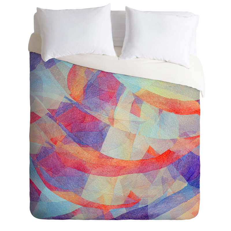 Jacqueline Maldonado Polyester Abstract Duvet Cover, Queen Duvet Cover + 2 Standard Shams